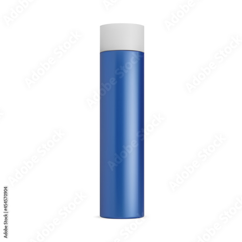 Spray bottle mockup, deodorant can. Hair aerosol tin, cylinder cosmetic container, hairspray blank. Freshener tube package with spray dispenser. Aluminum refresher sprayer template