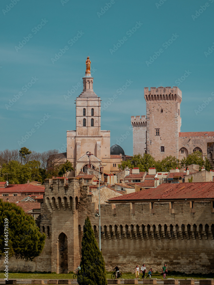 View of Avignon Cathedral. Avignon, Provence, France