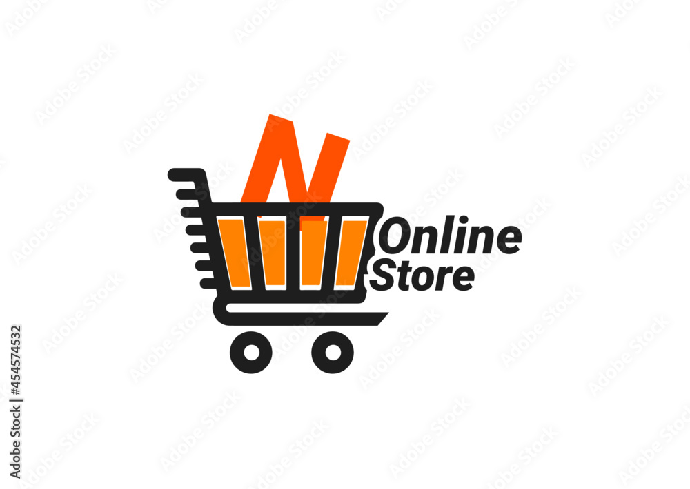Online Store N Letter Logo And Icon Design Template Online Store N Letter Logo And Icon Design Template