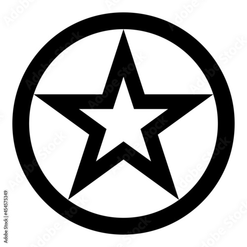 Star in circle icon black color vector illustration flat style image Free Download Star in circle icon black color vector illustration flat style image - GFXLoad