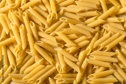 Homemade Raw Dry Penne Pasta
