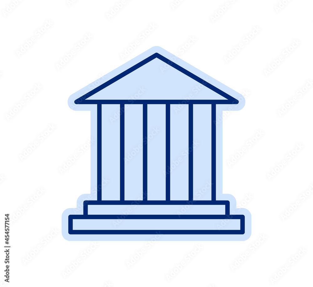Vector university line icon. Flat illustration in thin line, outline and stroke style. Modern and simple government symbol for the application, website, interface, infographics Vector university line icon. Flat illustration in thin line, outline and stroke style. Modern and simple government symbol for the application, website, interface, infographics