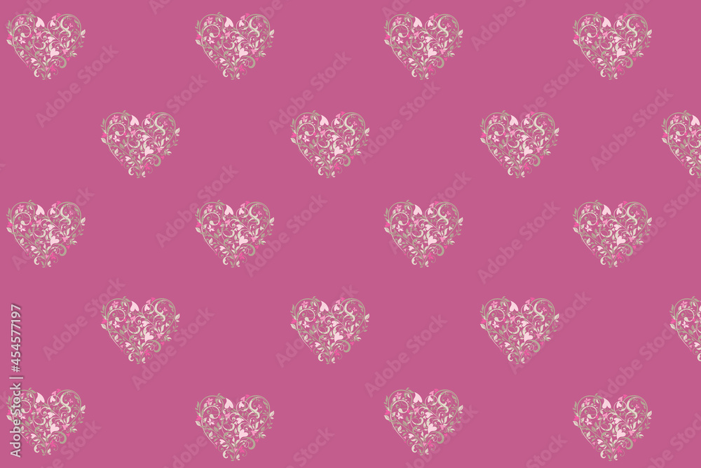 seamless pattern with hearts, background in hearts seamless pattern with hearts, background in hearts