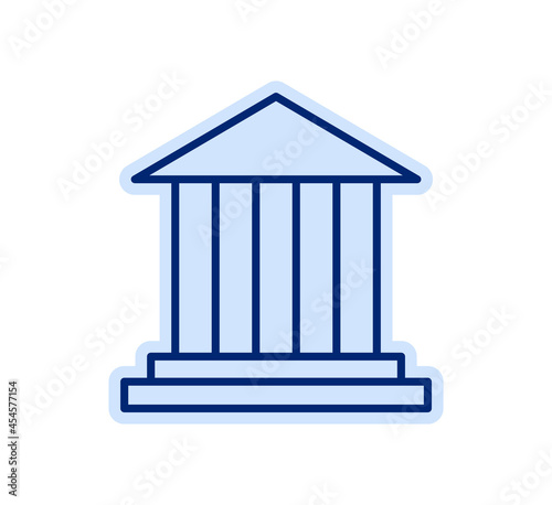 Vector university line icon. Flat illustration in thin line, outline and stroke style. Modern and simple government symbol for the application, website, interface, infographics