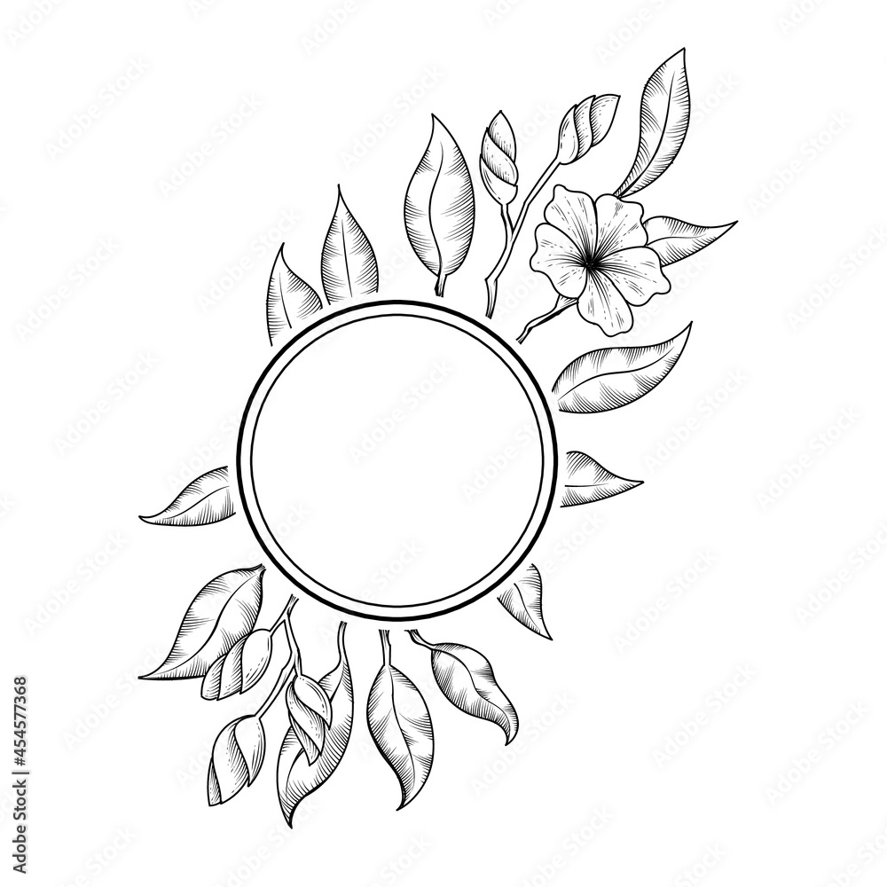 Fototapeta premium beautiful vintage frame vector design. floral vintage frame design