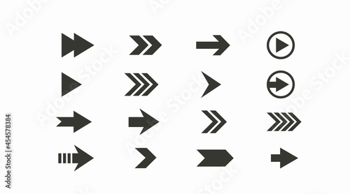 Arrow icon vector set. Vector isolated illustration