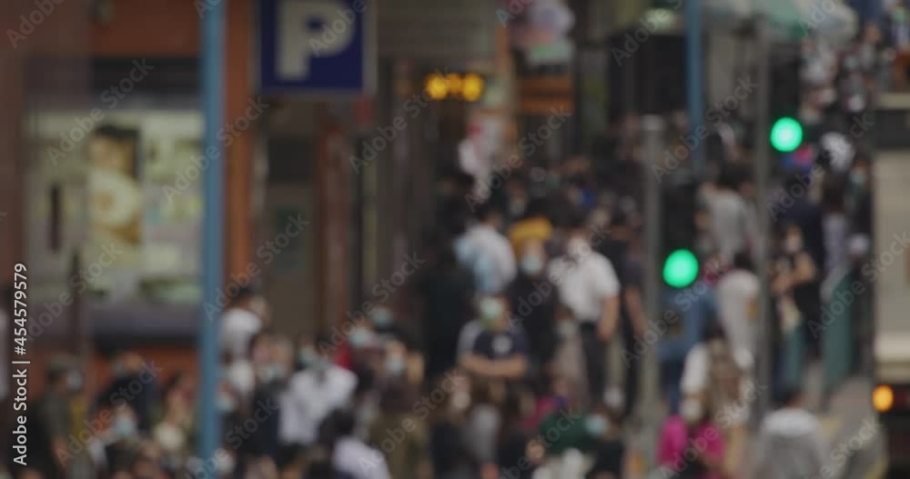 Blur of city life view in Hong Kong Blur of city life view in Hong Kong
