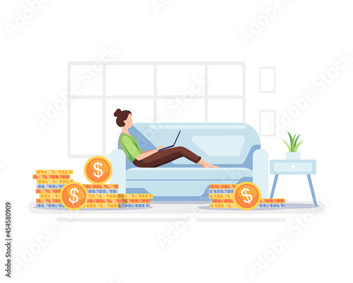 Passive income concept illustration