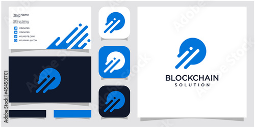 creative circle, technology, startup, finance blockchain logo template