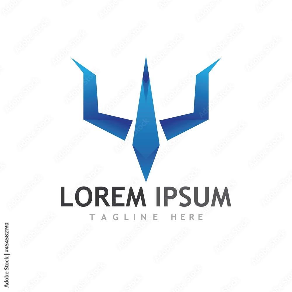 Obraz premium Trident Logo Template vector icon