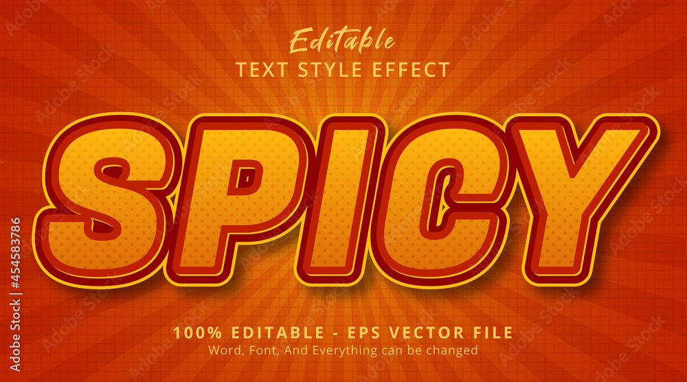 Spicy text on burning banner style effect, editable text effect Spicy text on burning banner style effect, editable text effect