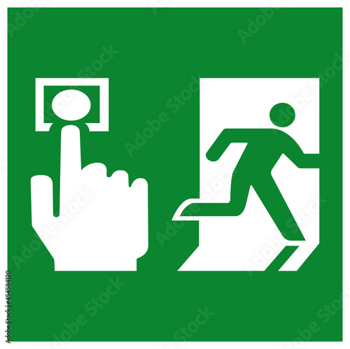 Fire Alarm Call Point Symbol Sign, Vector Illustration, Isolate On White Background Label. EPS10