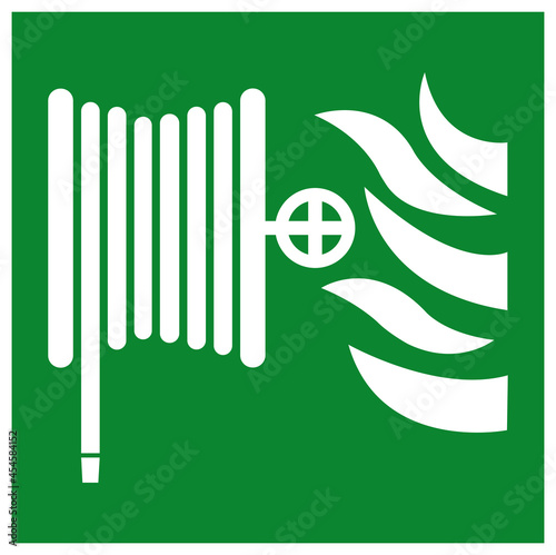 Fire Hose Reel Symbol Sign, Vector Illustration, Isolate On White Background Label. EPS10