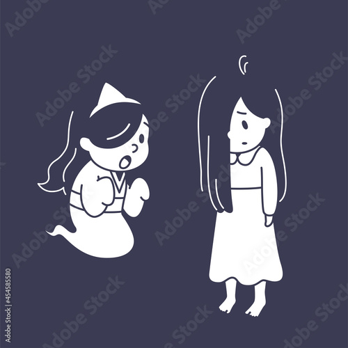 日本の幽霊のベクターイラスト素材