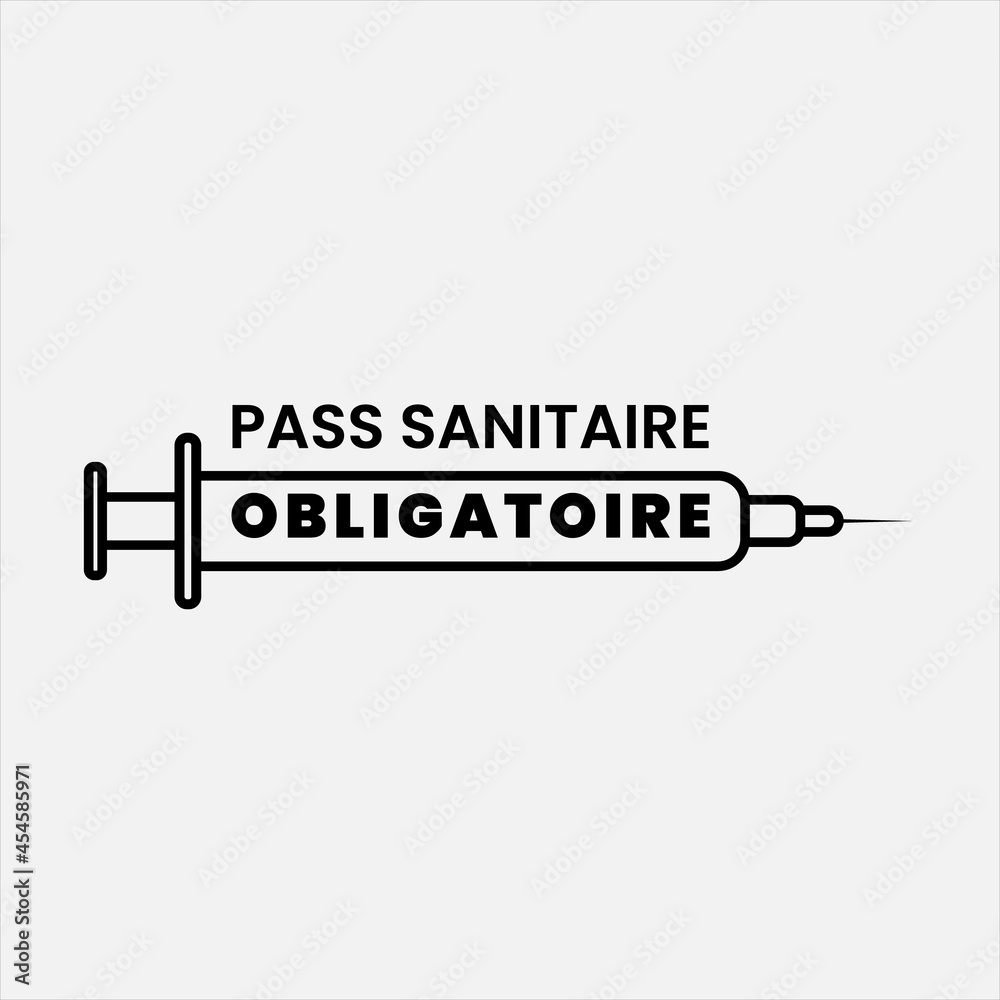 Pass Sanitaire Obligatoire Stock Vector Adobe Stock