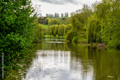 River Medway between Maidstone and Teston in Kent, England