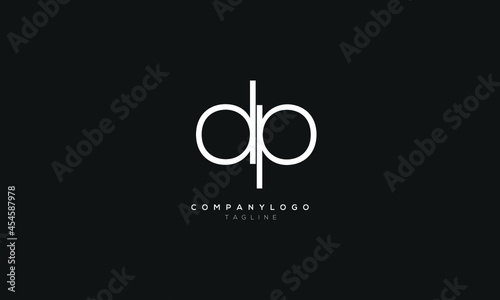 Obraz na plátně DP, PD, Abstract initial monogram letter alphabet logo design