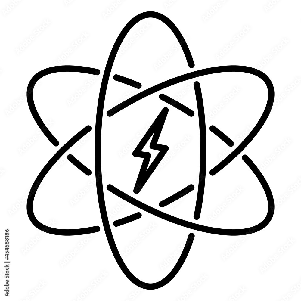 Nuclear energy, a scientific laboratory, a nuclear power plant. Types of energy, the symbol of