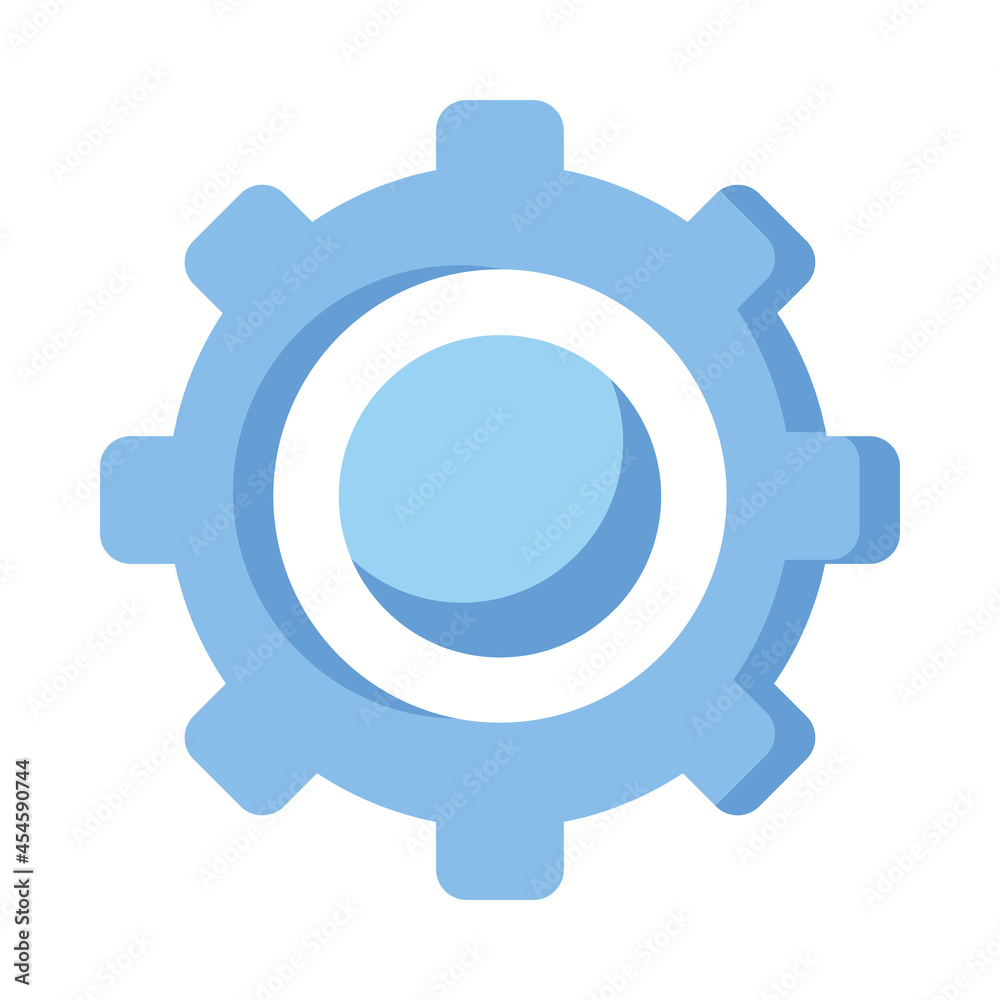 Isolated gear icon