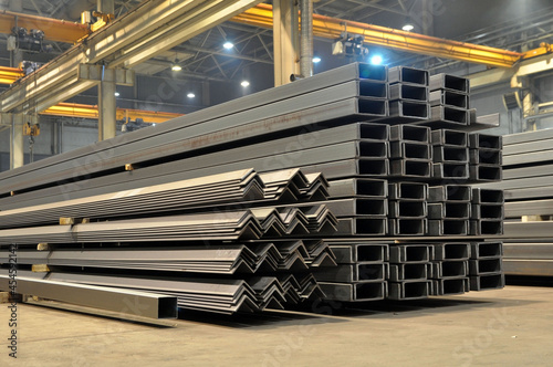 Warehousing in the shop of the factory stock of a corner, channel.