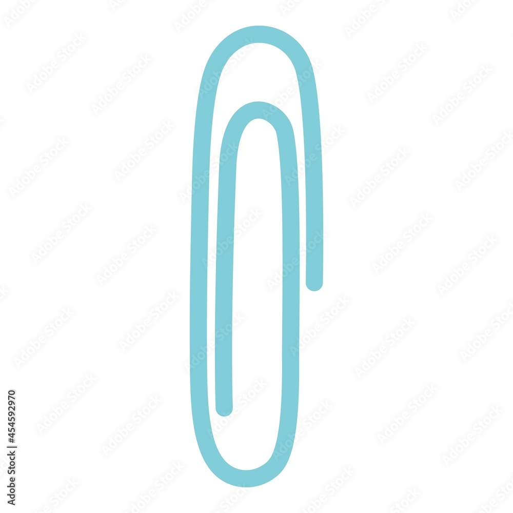 Paper clip icon cartoon vector. Office attach Paper clip icon cartoon vector. Office attach