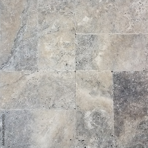 Tumbled rustic travertine paver texture