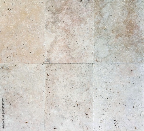 Tumbled travertine paving tile texture seamless
