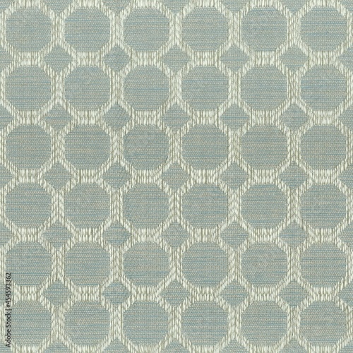 Upholstery fabric texture with traditional geometric pattern