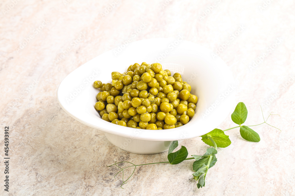 Marinated Green peas in the bowl Marinated Green peas in the bowl
