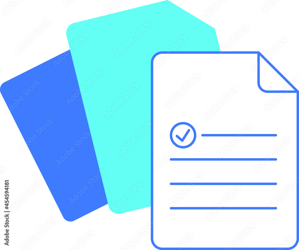 Documents icon. Stack of paper sheets. Confirmed or approved document. Business icon. 3d vector illustration. Documents icon. Stack of paper sheets. Confirmed or approved document. Business icon. 3d vector illustration.
