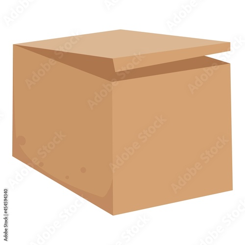 Parcel box icon cartoon vector. Delivery package