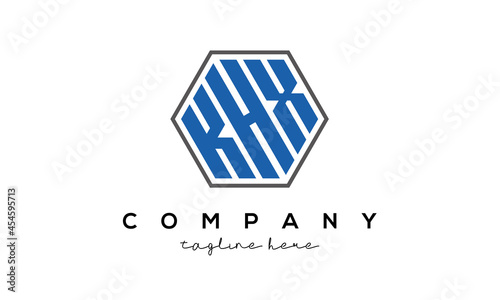 letters KHX creative polygon logo victor template	 photo