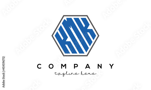 letters KMK creative polygon logo victor template photo