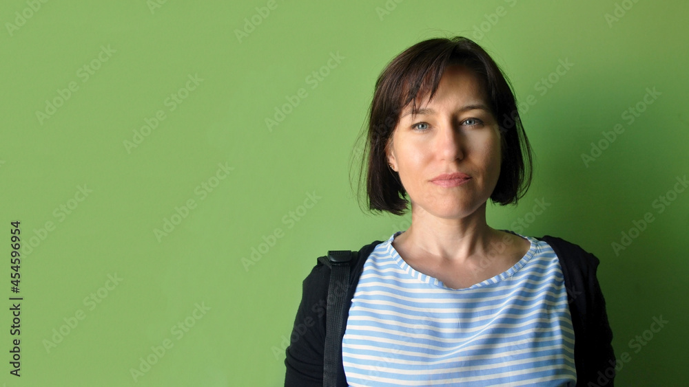 Fototapeta premium Portrait of a beautiful 40 year old European woman.