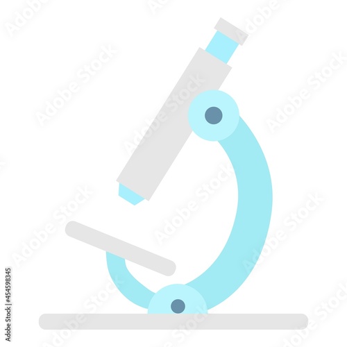 Lab microscope icon cartoon vector. Chemistry research