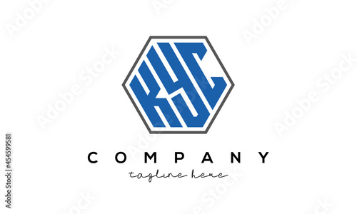 letters KYC creative polygon logo victor template	
