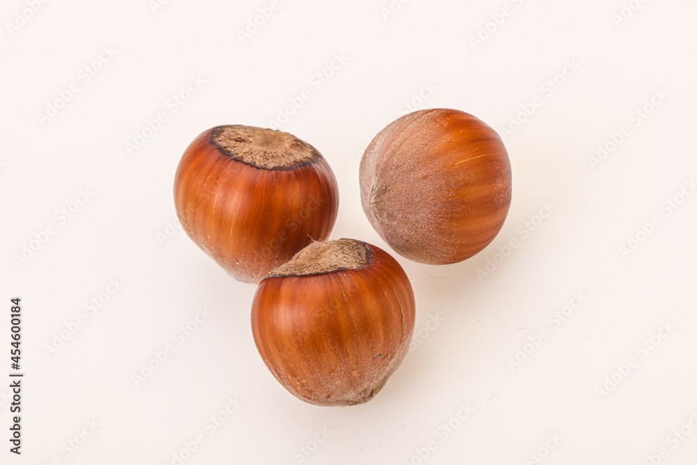 Hazelnut heap isolated over background Hazelnut heap isolated over background