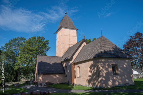 The church Yttergrans kyrka from the 1100s between the towns Stockholm and Enköping photo
