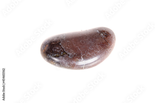 Macro mineral stone jasper on a white background