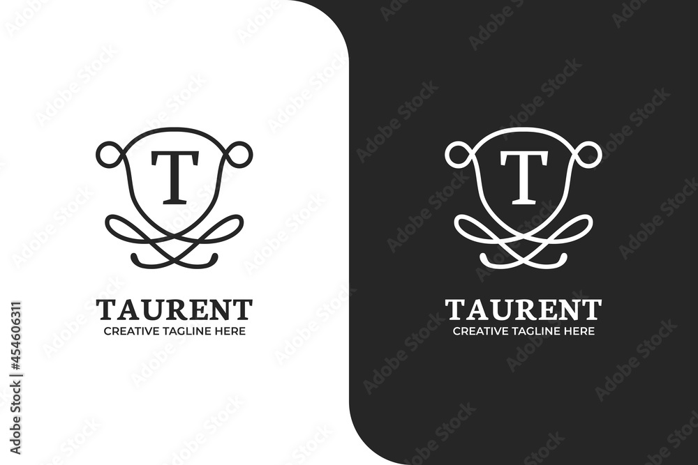 Ornamental Letter T Logo Template
