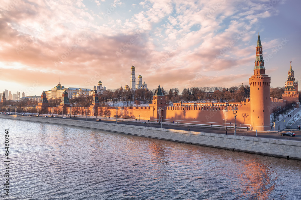 Moscow, RUSSIA: View of the Moscow Kremlin