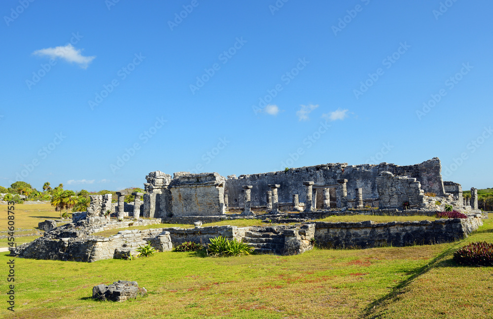 Ancient temple ruins in Tulum, Yucatan, Mexico. Ancient temple ruins in Tulum, Yucatan, Mexico.