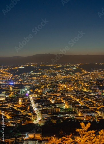 view at night on Nice