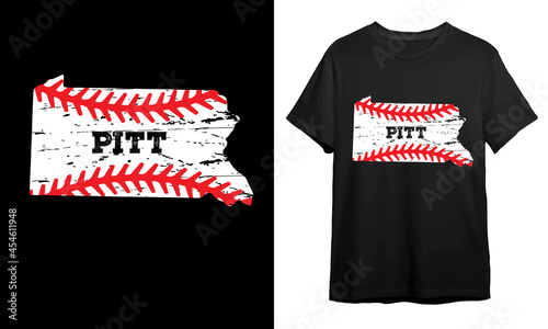 PITT Softball, Softball T-shirt Design, T-shirt Design Idea, Typography Design, 
