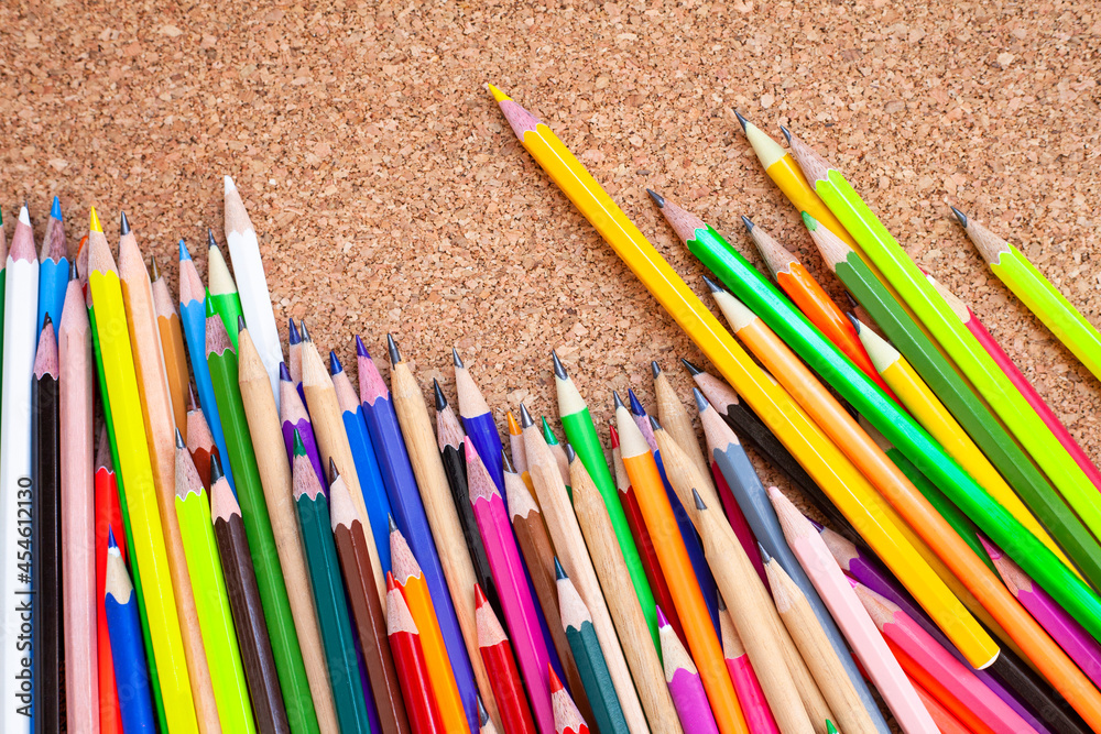 School stationery on table, space for text School stationery on table, space for text