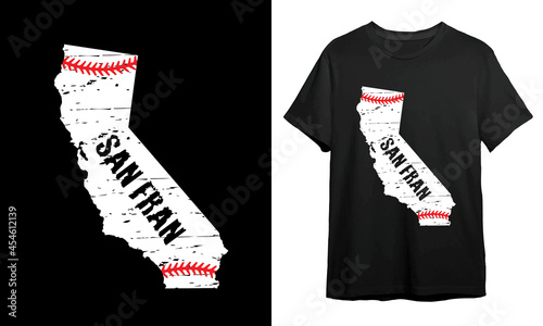 San Francisco Softball, Softball T-shirt Design, T-shirt Design Idea, Typography Design, 