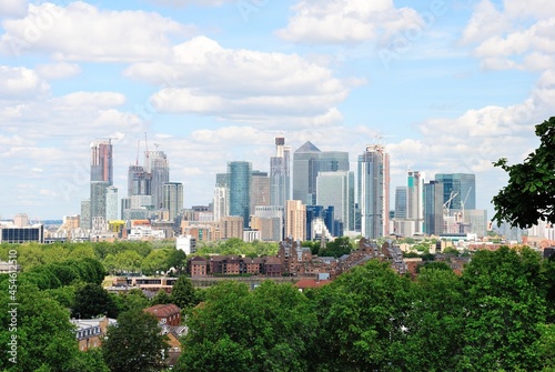 City of London skyline seen from the Greenwich Park  London  England  UK