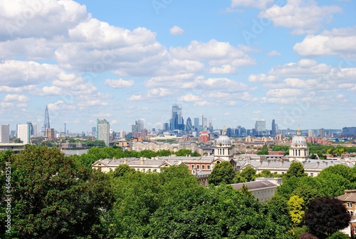 City of London skyline seen from the Greenwich Park  London  England  UK