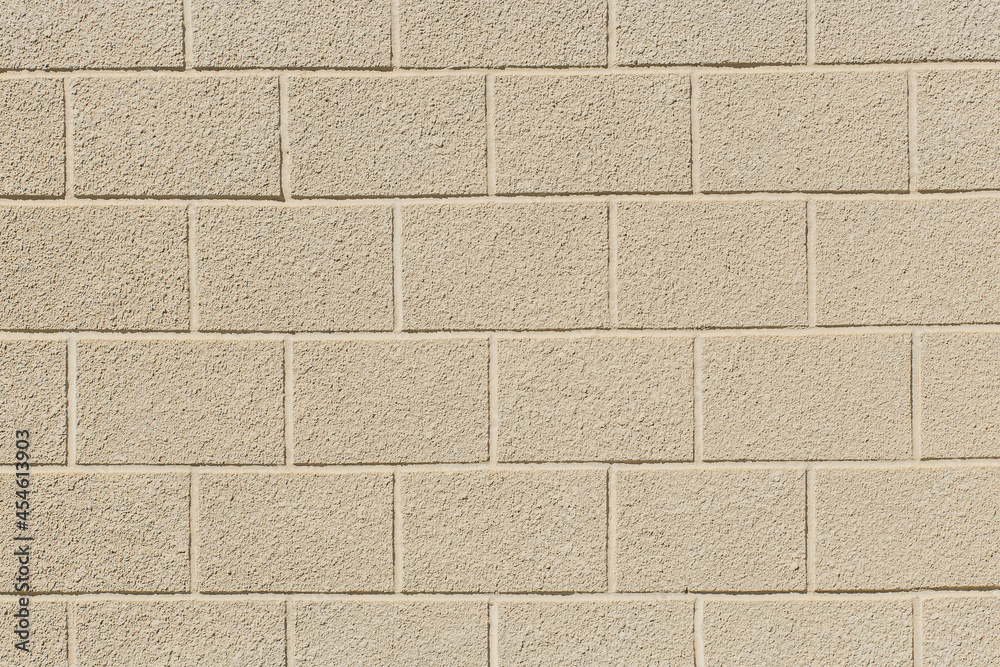 Fototapeta premium Light dirty sand brick block stone pattern surface wall texture background