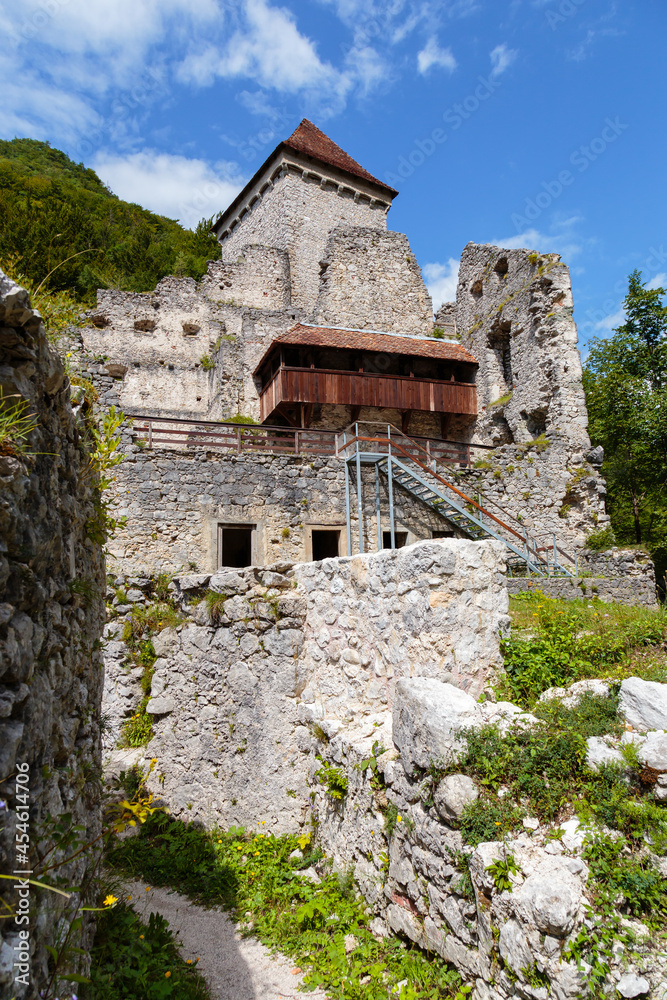 Burg Stain (Grad Kamen) in Begunje, Slowenien. 19.08.2021.	